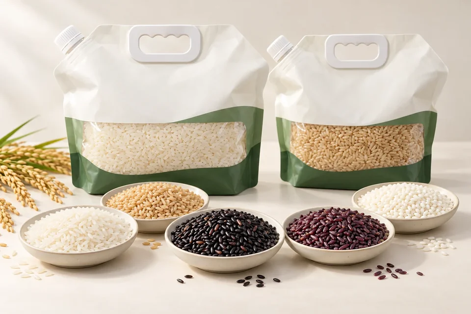 Rice varieties — AI-generated application illustration