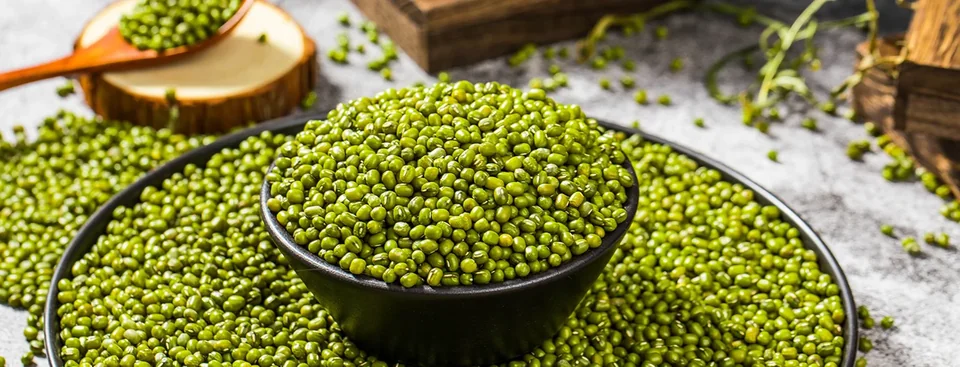 Mung beans material sample