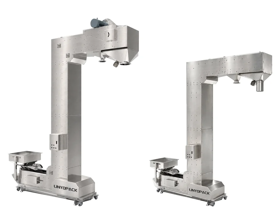 Bucket Conveyor feeding equipment in two layouts