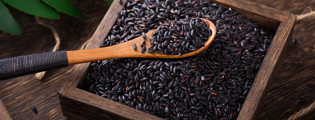 Black rice material sample