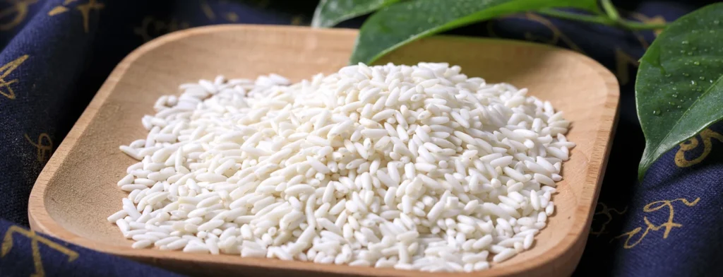 Glutinous rice material sample