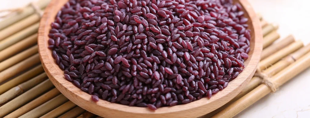 Purple rice material sample