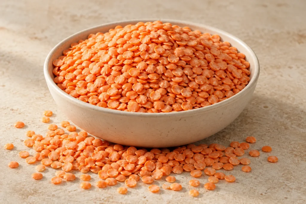 Red lentils — AI-generated material illustration