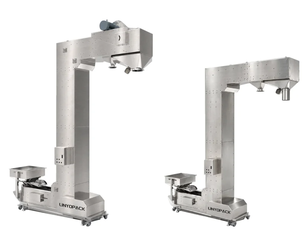 PBC series bucket conveyors in two layouts
